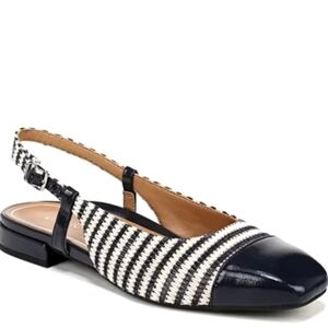 Vionic Petaluma Navy Sling Back Shoes Size 8